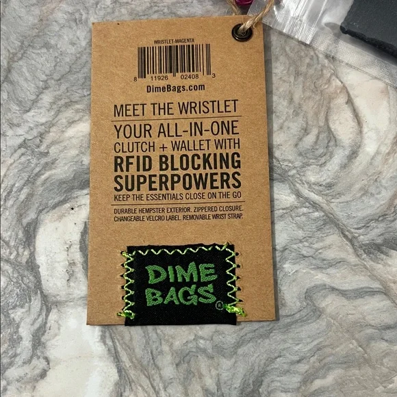 Dime Bags Pink Wristlet/Wallet - Picture 2 of 6